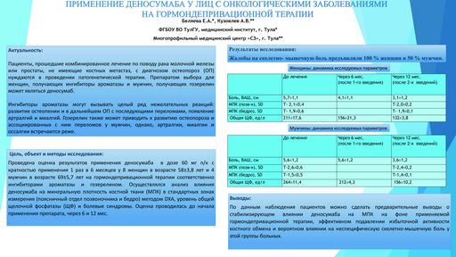 6. Применение деносумаба у лиц с онкологическими заболеваниями на гормондепривационной терапии