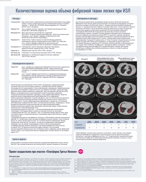 16. Количественная оценка объема фиброзной ткани легких при ИЗЛ